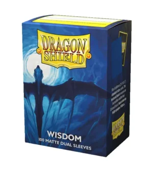 Fundas Standard 63 mm x 88 mm Dual Matte Wisdom Azul (100 fundas) Dragon Shield - Imagen 1