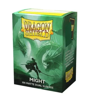 Fundas Standard Dual Matte Might Verde (100 fundas) - Dragon Shield - Imagen 1