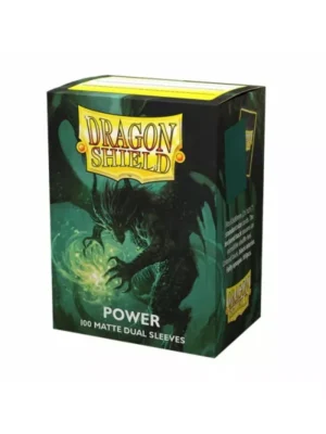 Fundas Standard Matte - 63mm x 88mm Metallic Green / Power - Dragon Shield - Imagen 1