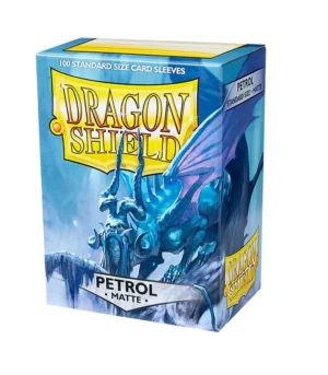 Fundas Standard Matte Azul Petróleo (100 fundas) Dragon Shield. - Imagen 1