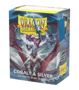 Fundas Standard Matte Dual (100 unidades) Cobalt/Silver - Dragon Shield - Imagen 1