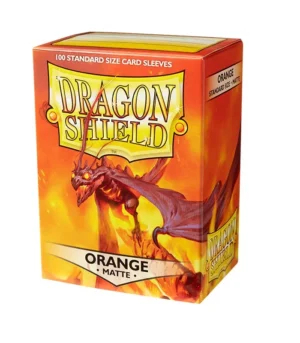 Fundas Standard Matte Naranja (100 fundas) Dragon Shield. - Imagen 1