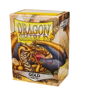 Fundas Standard Matte Oro (100 fundas) Dragon Shield. - Imagen 1